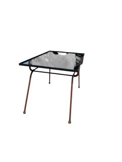 Jacques Adnet 1950s Stitched leather cocktail table by Jacques Adnet - 4694837