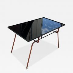 Jacques Adnet 1950s Stitched leather cocktail table by Jacques Adnet - 4694887