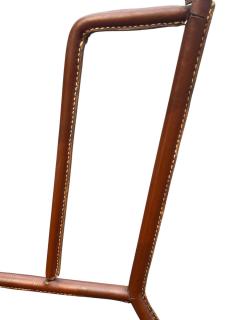 Jacques Adnet 1950s Stitched leather cocktail table by Jacques Adnet - 4694894