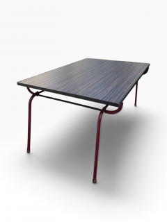 Jacques Adnet 1950s Stitched leather coffee table by Jacques Adnet - 4771674