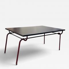 Jacques Adnet 1950s Stitched leather coffee table by Jacques Adnet - 4772205