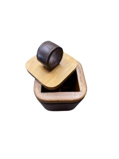 Jacques Adnet 1950s Stitched leather decorative box by Jacques Adnet - 4363189