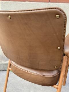 Jacques Adnet 1950s Stitched leather desk armchair by Jacques Adnet - 3922003