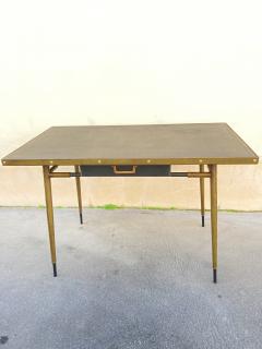 Jacques Adnet 1950s Stitched leather desk by Jacques Adnet - 3888771