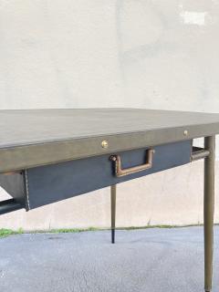 Jacques Adnet 1950s Stitched leather desk by Jacques Adnet - 3888772