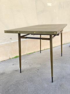 Jacques Adnet 1950s Stitched leather desk by Jacques Adnet - 3888778