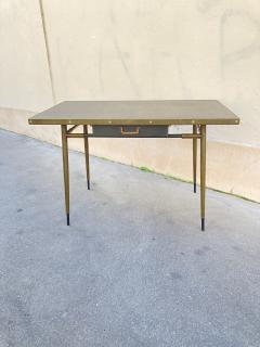 Jacques Adnet 1950s Stitched leather desk by Jacques Adnet - 3888780