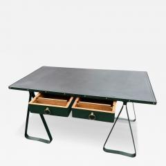 Jacques Adnet 1950s Stitched leather desk by Jacques Adnet - 4363389
