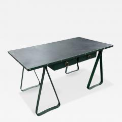 Jacques Adnet 1950s Stitched leather desk by Jacques Adnet - 4363402