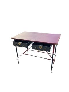 Jacques Adnet 1950s Stitched leather desk by Jacques Adnet - 4534372