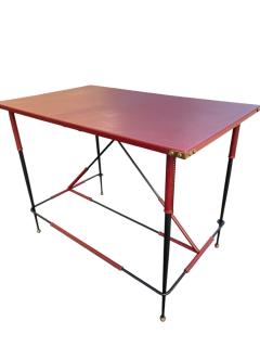 Jacques Adnet 1950s Stitched leather desk by Jacques Adnet - 4534376