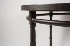 Jacques Adnet 1950s Stitched leather dinning table or gueridon by Jacques Adnet - 2429089