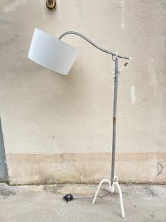 Jacques Adnet 1950s Stitched leather floor lamp By Jacques Adnet - 3866652