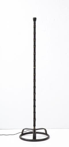 Jacques Adnet 1950s Stitched leather floor lamp by Jacques Adnet - 2426575