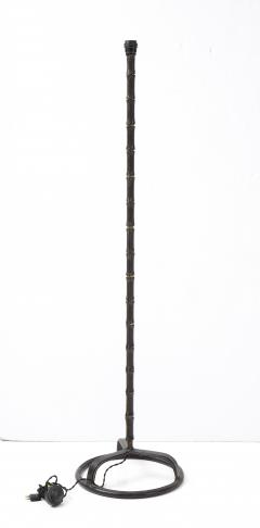 Jacques Adnet 1950s Stitched leather floor lamp by Jacques Adnet - 2426577