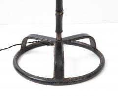 Jacques Adnet 1950s Stitched leather floor lamp by Jacques Adnet - 2426578