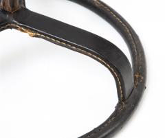 Jacques Adnet 1950s Stitched leather floor lamp by Jacques Adnet - 2426586