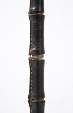 Jacques Adnet 1950s Stitched leather floor lamp by Jacques Adnet - 2426589