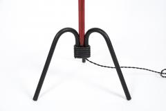Jacques Adnet 1950s Stitched leather floor lamp by Jacques Adnet - 3025679