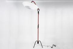 Jacques Adnet 1950s Stitched leather floor lamp by Jacques Adnet - 3025681