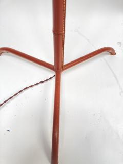 Jacques Adnet 1950s Stitched leather floor lamp by Jacques Adnet - 3246662