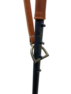 Jacques Adnet 1950s Stitched leather floor lamp by Jacques Adnet - 4118654