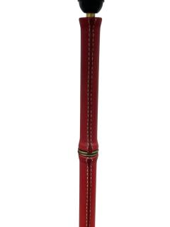 Jacques Adnet 1950s Stitched leather floor lamp by Jacques Adnet - 4363089