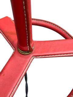 Jacques Adnet 1950s Stitched leather floor lamp by Jacques Adnet - 4363094