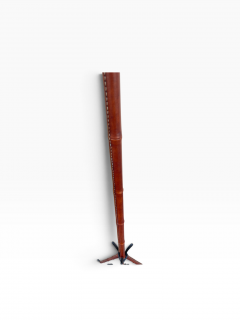 Jacques Adnet 1950s Stitched leather floor lamp by Jacques Adnet - 4798868