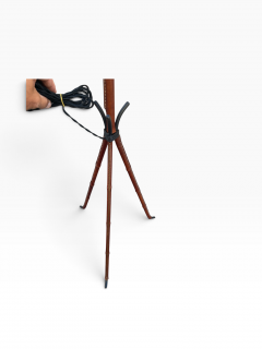 Jacques Adnet 1950s Stitched leather floor lamp by Jacques Adnet - 4798869