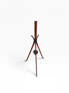Jacques Adnet 1950s Stitched leather floor lamp by Jacques Adnet - 4798874