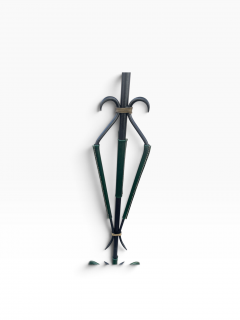 Jacques Adnet 1950s Stitched leather floor lamp by Jacques Adnet - 4798877