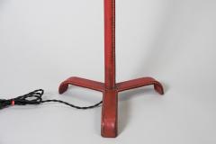 Jacques Adnet 1950s Stitched leather floor lamp designed By Jacques Adnet - 2700671