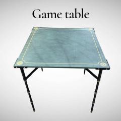 Jacques Adnet 1950s Stitched leather game table by JACQUES ADNET - 4704214