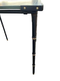 Jacques Adnet 1950s Stitched leather game table by JACQUES ADNET - 4704221