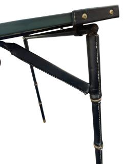 Jacques Adnet 1950s Stitched leather game table by JACQUES ADNET - 4704222