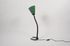 Jacques Adnet 1950s Stitched leather lamp by Jacques Adnet - 2429083