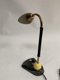 Jacques Adnet 1950s Stitched leather lamp by Jacques Adnet - 2466102