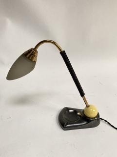 Jacques Adnet 1950s Stitched leather lamp by Jacques Adnet - 2466104