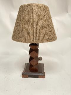 Jacques Adnet 1950s Stitched leather lamp by Jacques Adnet - 3249977