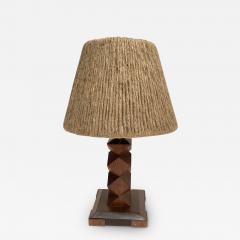 Jacques Adnet 1950s Stitched leather lamp by Jacques Adnet - 3251514