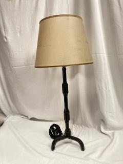 Jacques Adnet 1950s Stitched leather lamp by Jacques Adnet - 3648182