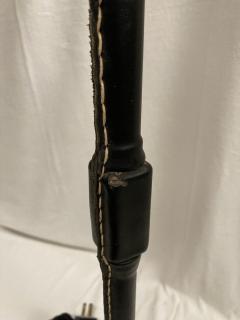 Jacques Adnet 1950s Stitched leather lamp by Jacques Adnet - 3648183