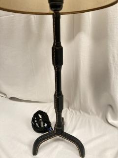 Jacques Adnet 1950s Stitched leather lamp by Jacques Adnet - 3648185