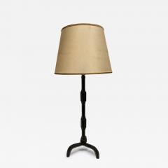 Jacques Adnet 1950s Stitched leather lamp by Jacques Adnet - 3648871