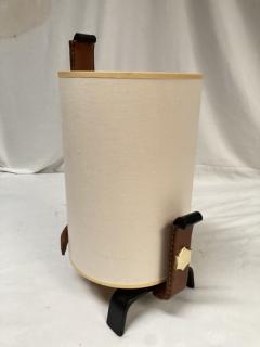 Jacques Adnet 1950s Stitched leather lamp by Jacques Adnet - 3881701