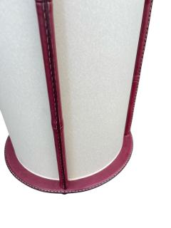 Jacques Adnet 1950s Stitched leather lantern by Jacques Adnet - 4118629