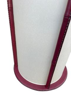 Jacques Adnet 1950s Stitched leather lantern by Jacques Adnet - 4118631