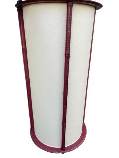 Jacques Adnet 1950s Stitched leather lantern by Jacques Adnet - 4118634