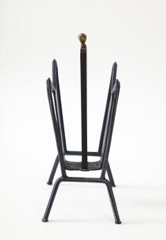 Jacques Adnet 1950s Stitched leather magazine rack by Jacques Adnet - 2900753